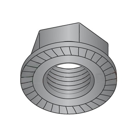 1/4-20 Serrated Hex Flange Locknuts/Steel/Black Oxide (Carton: 2,000 pcs)